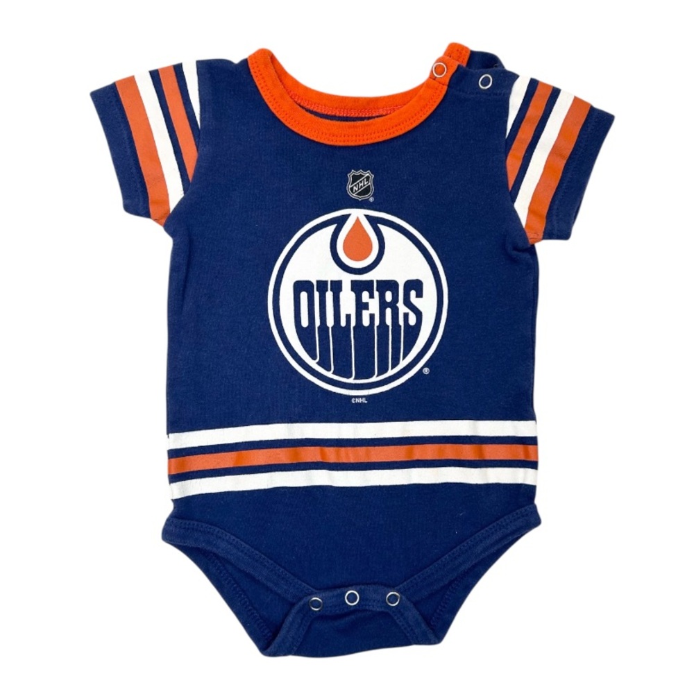 Reebok Edmonton Oilers Blue and Orange Infant One Piece